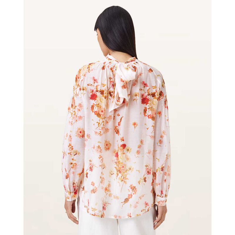 AllSaints Pearla High Neck Floral Print Top image number 1